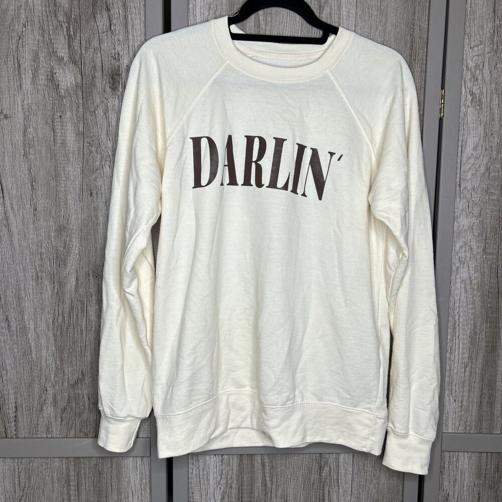 Darlin X Sweatshirt Women Size S Crewneck Ivory